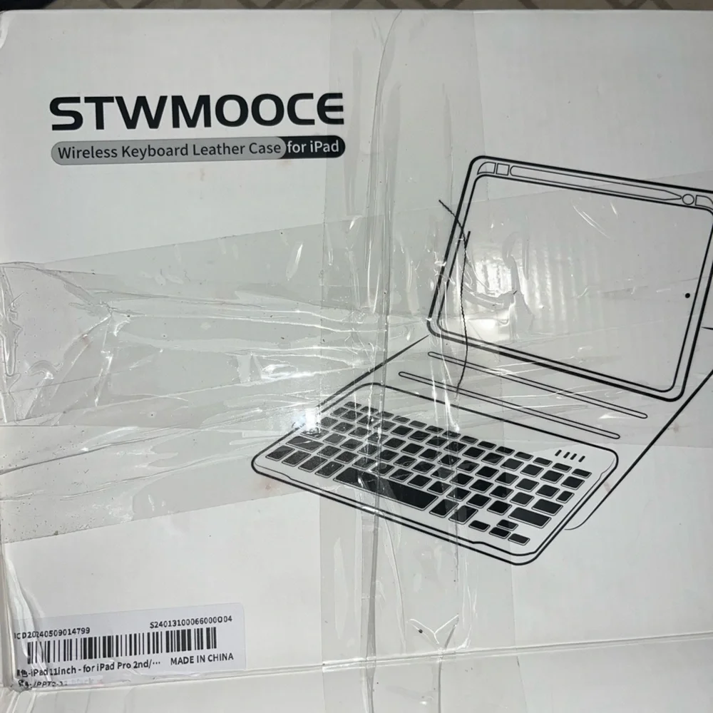 Light blue 11inch wireless keyboard leather case